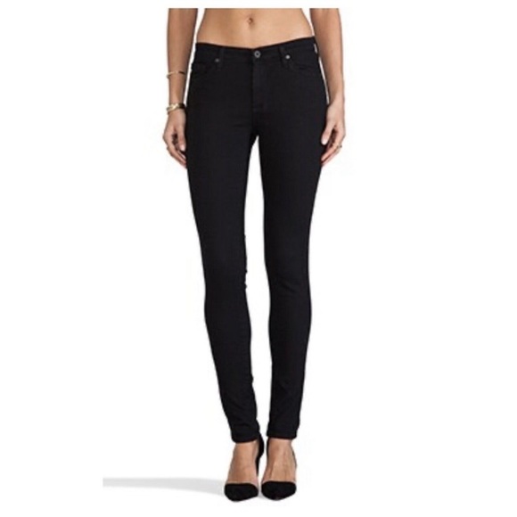 Ag Adriano Goldschmied The Middi Ankle Legging Ankle Jeans Black - Picture 2 of 16
